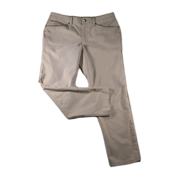 Lululemon Men's 33x29 ABC Classic Fit Khaki Tan 5-Pocket Utilitech Pants Active - Picture 1 of 10
